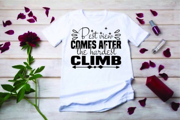 Adventure Quote Design: Best View Comes a Graphics Freebie